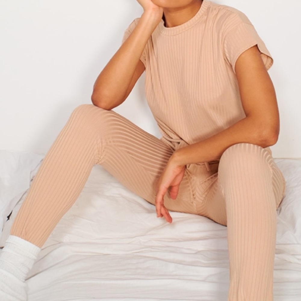 Loungewear Set Sweat Suit Beige